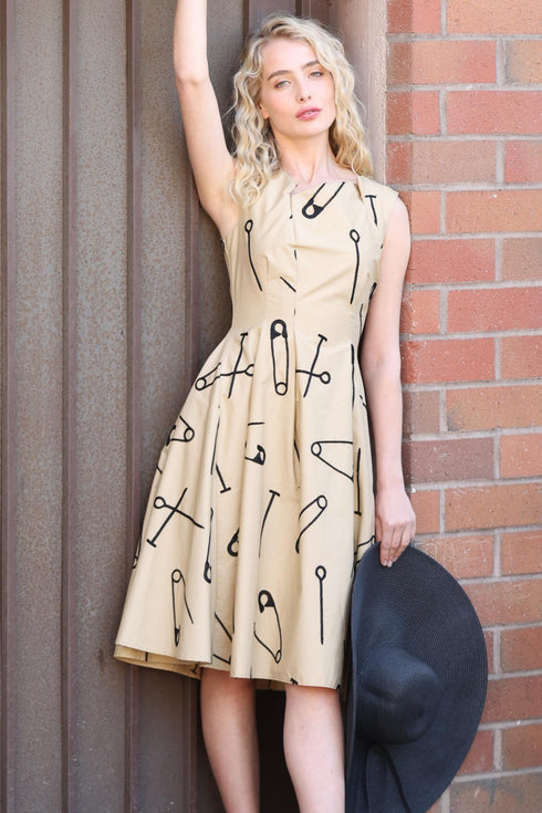 Hiroki Fit and Flare Cotton Dress - Latvia